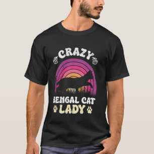 Bengal-Katze VERRÜCKTE BENGAL-KATZE Dame Lustig Vi T-Shirt