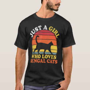 Bengal-Katze Vintage Nur Ein Mädchen Das Bengal C T-Shirt