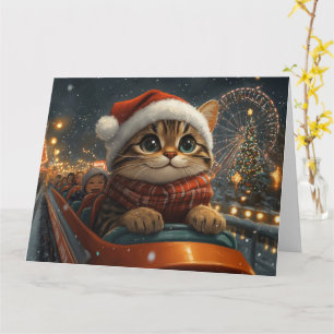 Bengal-Katzen-Achterbahn-Weihnachten Karte
