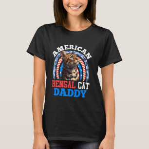 Bengal-Katzen AMERIKANISCHE BENGAL-KATZE VATER USA T-Shirt
