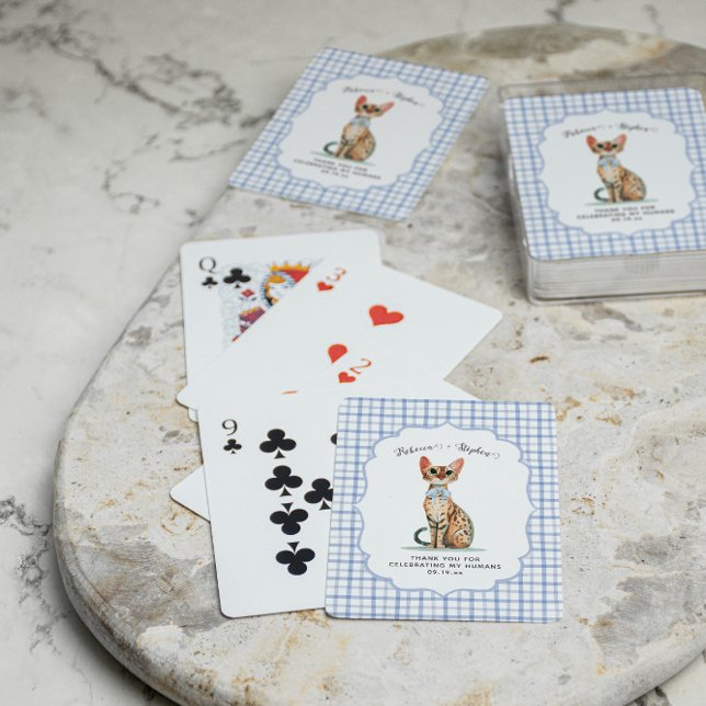 Bengal-Katzen-Hochzeitsgeschenk Spielkarten (Von Creator hochgeladen)