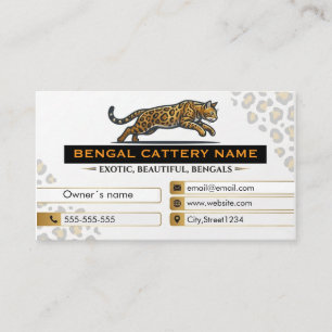 Bengal Katzenzucht Visitenkarte