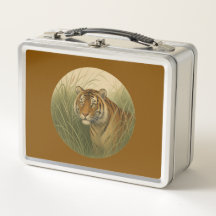 Bengal Tiger Brown Metall Lunchbox