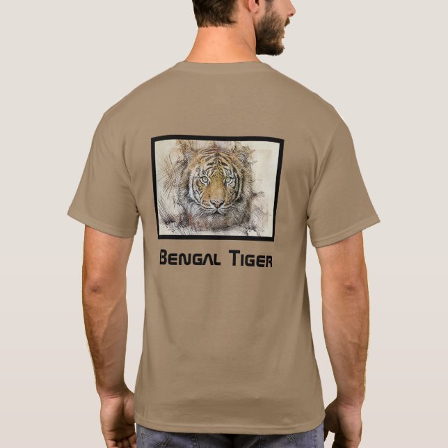Bengal Tiger Illustration T-Shirt (Rückseite)
