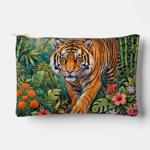 Bengal Tiger Lebendiger Bambus-Dschungel Zubehörtasche