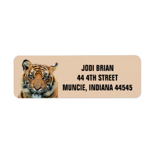 BENGAL TIGER Retourner les étiquettes d'adresse