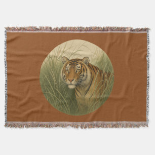Bengal Tiger Sattelbraun Wurfdecke Decke