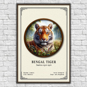 Bengal Tiger Zoologie-Serie Poster