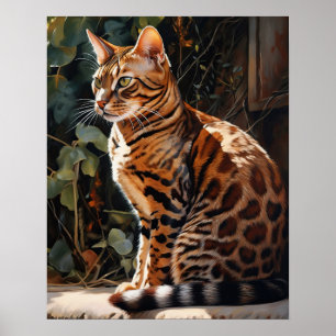 Bengale Cute Art Chat Poster