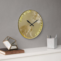 Bengale Tigres Or Coin, Horloge Mur