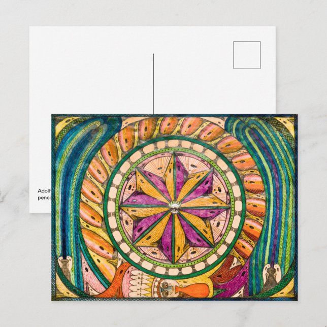 Bengali-Feuerwerk | Adolf Wolfli | Postkarte (Vorne/Hinten)