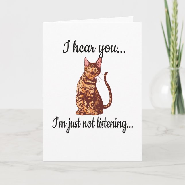 Bengalisch Cat Lover Cat Owner Rosetted Bengalisch Karte (Vorderseite)