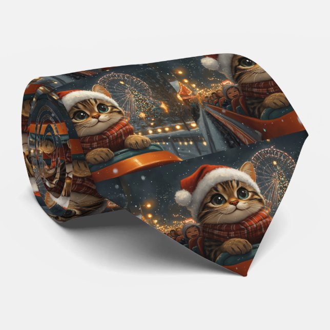 Bengalisch Cat Roller Untersetzer Weihnachten Krawatte (Gerollt)