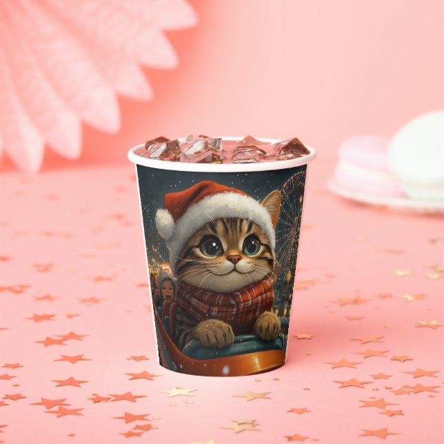Bengalisch Cat Roller Untersetzer Weihnachten Pappbecher (Insitu)