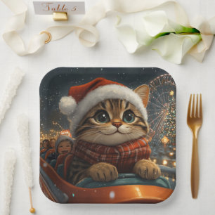 Bengalisch Cat Roller Untersetzer Weihnachten Pappteller