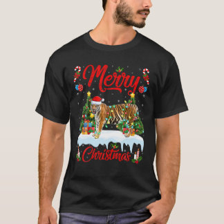 Bengalisch Tiger Lover Lighting Weihnachtsmannmütz T-Shirt