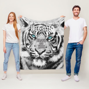 Bengalisch Tiger Personalisiert White Tiger Fleecedecke