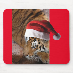 Bengalisch Tiger Santa Claus Mousepad