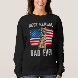 Bengalisch Vater American Flag Bengalisch Cat Owne Sweatshirt