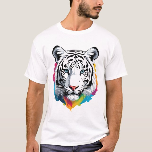 Bengalisch White Tiger T-Shirt (Vorderseite)