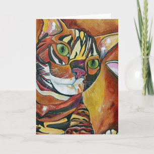 Bengalische Cat Grußkarte Karte