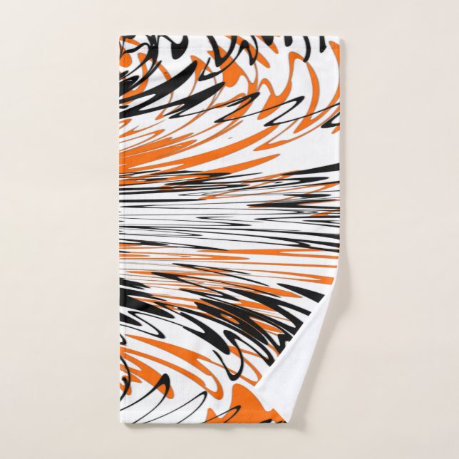 Bengalische Farbtöne, orange und schwarz gestriche Handtuch (Handtuch)