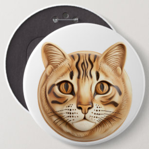 Bengalische Katze 3D Inspiriert Button