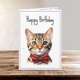 Bengalische Katze Geburtstag Karte