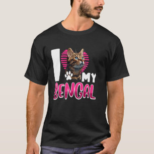 Bengalische Katze I LIEBE MEINE BENGALISCHE Katze T-Shirt