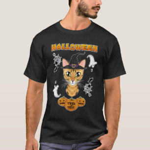 Bengalische Katze ich glücklich Halloween T-Shirt