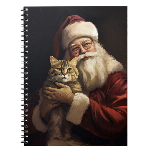 Bengalische Katze mit Weihnachtsfeiertag Notizblock (Vorderseite)