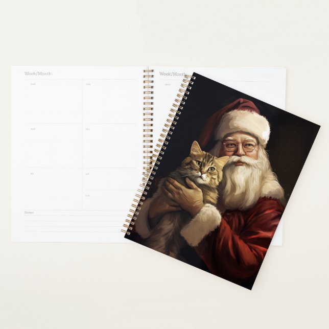 Bengalische Katze mit Weihnachtsfeiertag Planer (Anzeige)