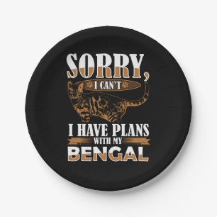 Bengalische Katze Pappteller