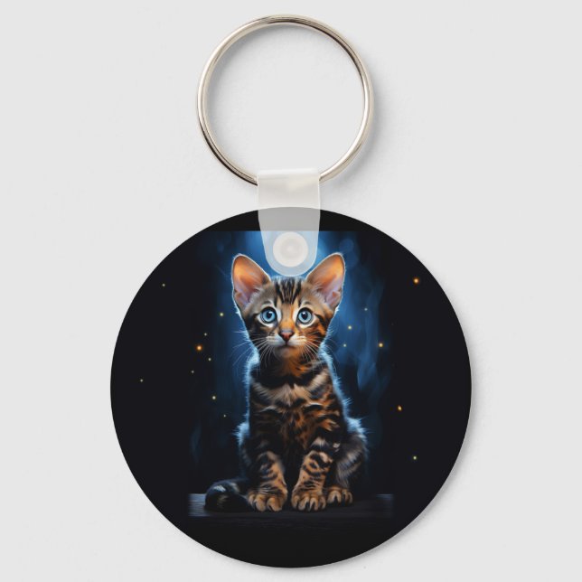 Bengalische Katze Schlüsselanhänger (Vorderseite)