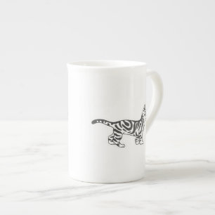 Bengalische Katze stehend - Farbe auswählen Prozellantasse