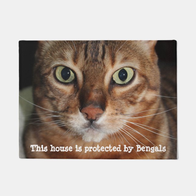 Bengalische Katzen-Gesichts-Fotografie "Haus wird Fußmatte (Vorderseite)