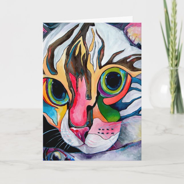 Bengalische Katzen-Gruß-Karte Karte (Vorderseite)
