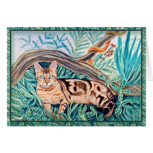 Bengalische Katzen-Gruß-Karten Karte