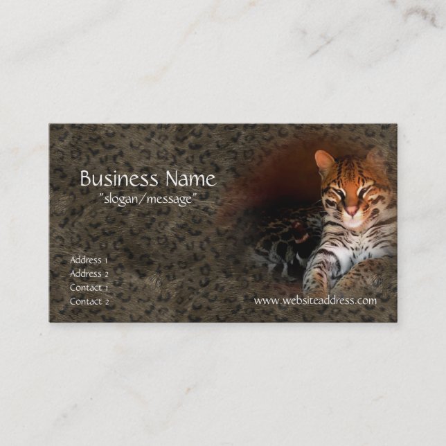 Bengalische Katzen-/Kitty-Geschäfts-Karten Visitenkarte (Vorderseite)