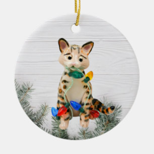 Bengalische Katzenverzierung Keramik Ornament