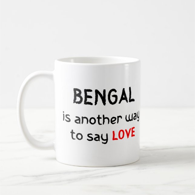 bengalische Liebe Kaffee Tasse (Links)