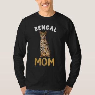 Bengalische Mama Mama Cat Lover Eigentümer Leopard T-Shirt