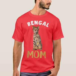 Bengalische Mama Mama Cat Lover Eigentümer Leopard T-Shirt