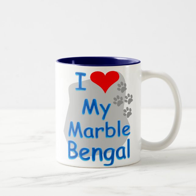 Bengalische MarmorierungTasse der Liebe I Zweifarbige Tasse (Rechts)