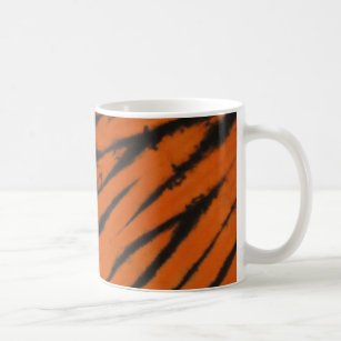 Bengalische Streifen-Tasse schwarz und orange Kaffeetasse