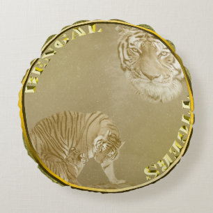 Bengalische Tiger Gold Coin, Rundpolster Rundes Kissen