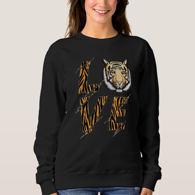 Bengalische Tiger-Liebe Sweatshirt (Vorderseite)