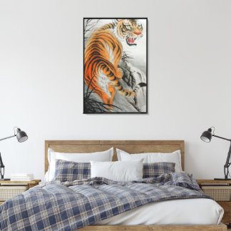 Bengalische Tiger-Wrapped Canvas Leinwanddruck