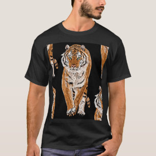 Bengalische Tigerskizze: Vintage Tierausgabe T-Shirt
