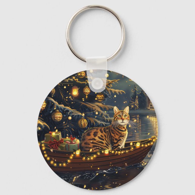 Bengalische Weihnachtsreise Schlüsselanhänger (Vorderseite)